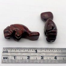 Load image into Gallery viewer, Grace 2 Carved Jasper Manatee Beads | 21x11x9mm | Red - PremiumBead Alternate Image 10
