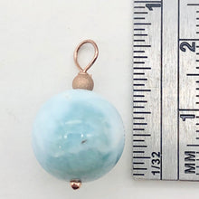 Load image into Gallery viewer, Hemimorphite 14K Rose Gold Filled Round | 1&quot; Long | Blue | 1 Pendant
