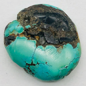 Natural Turquoise Nugget Focus Master 31cts Bead | 25x22x7mm | Blue Brown | 1|