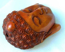 Load image into Gallery viewer, Serenity Carved Buddha Boxwood Ojime/Netsuke Bead | 45x34x21.5mm | Brown - PremiumBead Alternate Image 3
