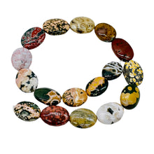 Load image into Gallery viewer, Ocean Jasper Graduated Oval Strand | 22x17x7 to 26x21x8mm | Multi-color | 17 Bds

