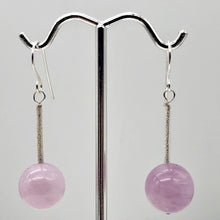 Load image into Gallery viewer, Kunzite Stone Sterling Silver Drop Earrings | 1.5&quot; | Lavender Silver | Earrings
