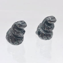 Load image into Gallery viewer, Charmer 2 Carved Hematite Snake Beads | 20.5x20x14mm | Silver Grey - PremiumBead Alternate Image 9

