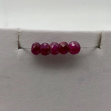 Load image into Gallery viewer, 5 Natural Ruby 5.5to5x4.5to3.5mm Faceted Roundel Beads | Red | 6 cts | - PremiumBead Alternate Image 4
