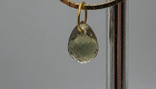 Load image into Gallery viewer, One Bead of 5.5x4mm Untreated Green Sapphire 18K Briolette Pendant 1.4cts 10119B
