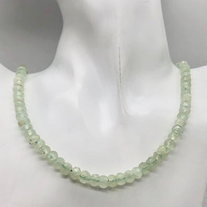 Rare Gemmy Prehnite Faceted Strand | 6x5 to 6x4mm | Green | Roundel | 78 bds | - PremiumBead Alternate Image 2
