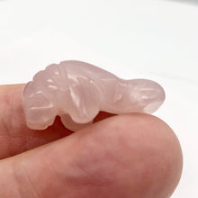 Load image into Gallery viewer, Grace Carved Icy Rose Quartz Manatee Figurine | 21x11x9mm | Pink - PremiumBead Alternate Image 2
