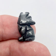 Load image into Gallery viewer, Howling New Moon 2 Carved Hematite Wolf Coyote Beads | 21x11x8mm | Silver black - PremiumBead Alternate Image 11
