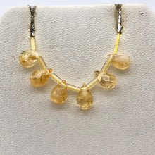 Load image into Gallery viewer, 6 Sparkling Warm Citrine Faceted Briolette Beads 004862 - PremiumBead Primary Image 1
