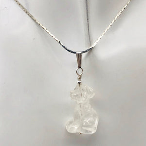 Semi Precious Stone Jewelry Faithful Dog Pendant Necklace of Quartz/Silver - PremiumBead Alternate Image 6