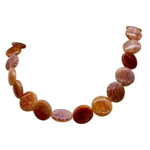 Snakeskin/Crab Fire Agate Focal Bead Strand 108958