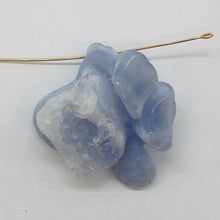 Load image into Gallery viewer, Designer's Dream! Chalcedony Druzy Crystal Flower Pendant Bead| 1 1/4"| Blue|1 |
