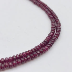 4 AAA+ Natural Ruby 3x2-1.5mm Smooth Roundel Beads | Red | ~0.55 cts | - PremiumBead Alternate Image 6
