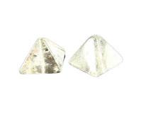 Load image into Gallery viewer, 2 Hand Carved Natural Quartz Pyramid Beads 9289QZ
