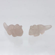 Load image into Gallery viewer, Dinosaur 2 Carved Rose Quartz Triceratops Beads | 22x12x7.5mm | Pink - PremiumBead Primary Image 1
