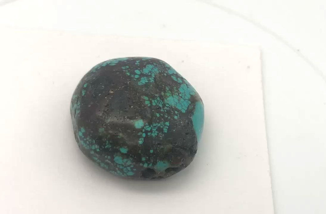 1 Bead of Gorgeous Natural USA Turquoise Pebble 8342