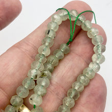 Load image into Gallery viewer, Rare Gemmy Prehnite Faceted Half-Strand | 6x5 or 4mm | Green | Roundel | 36 bds| - PremiumBead Alternate Image 3
