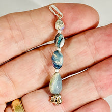 Load image into Gallery viewer, Opal Sterling Silver Drop | 2 1/4&quot; Long | Blue Green Fire | 1 Pendant
