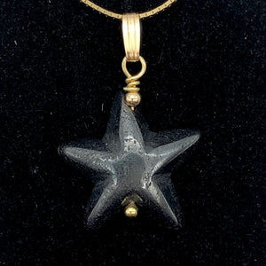 Hematite Starfish Pendant Necklace | Semi Precious Stone | 14k gf Pendant - PremiumBead Alternate Image 3