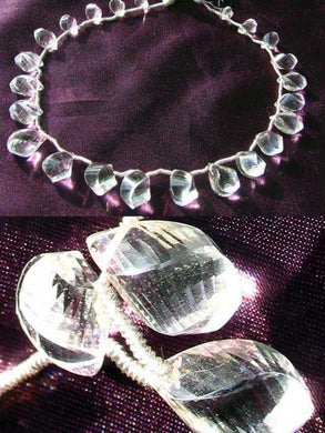 Natural Quartz Faceted Twist Briolette Bead Strand 107705 - PremiumBead Primary Image 1