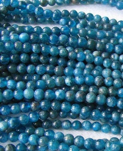 Stunning 4mm Round Blue Apatite Bead Strand 108889B - PremiumBead Alternate Image 4