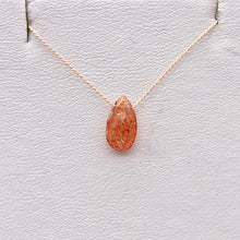 Load image into Gallery viewer, 1 Orange/Red Sunstone Briolette Bead | 10x5.5x3.8mm | 1 Bead | 3284A - PremiumBead Alternate Image 2
