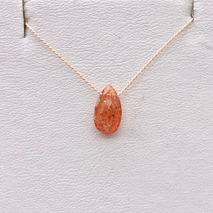 1 Orange/Red Sunstone Briolette Bead | 10x5.5x3.8mm | 1 Bead | 3284A - PremiumBead Alternate Image 2