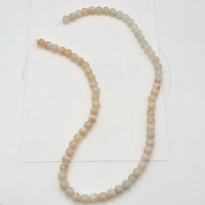 White and Orange Sardonyx Bead Strand | 6mm | White/Orange | Round | 68 Beads| - PremiumBead Alternate Image 2