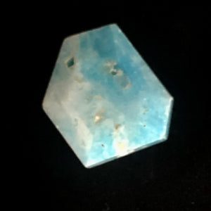 55cts Natural Hemimorphite Druzy Pendant Bead | 30x25x8mm | Blue | 1 Bead |