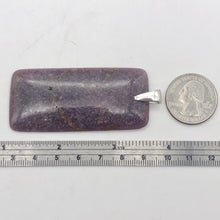 Load image into Gallery viewer, Natural Purple Lepidolite Large Rectangular Sterling Silver Pendant | 2 3/4&quot; | - PremiumBead Alternate Image 9
