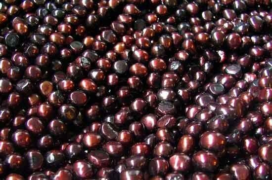 12 Smoldering Burgundy Freshwater Pearls 8318 - PremiumBead Primary Image 1