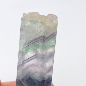 Fluorite Rainbow Crystal with Natural End |2.75x.88x.5"|Green Blue Purple| 1444Q - PremiumBead Alternate Image 5