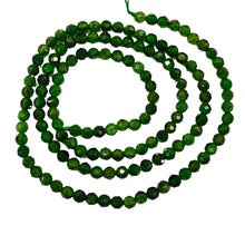 Load image into Gallery viewer, Chrome Diopside Faceted 15 Bead Parcel Round | 3 mm | Green | 15 Beads |
