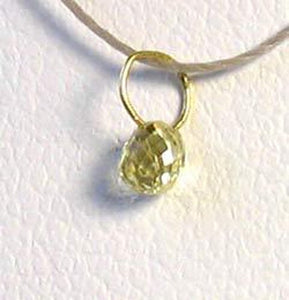 0.24cts Natural Canary Diamond & 18K Gold Pendant 8798O - PremiumBead Alternate Image 2