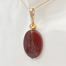 Load image into Gallery viewer, Fabulous Mookaite 30x20mm Oval 14k Gold Filled Pendant, 2 1/8 inches 506765D - PremiumBead Primary Image 1
