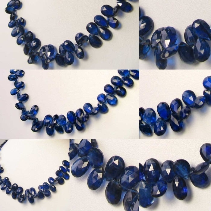 110cts! AAA Kyanite Faceted Briolette 59 Bead Strand 109914B - PremiumBead Primary Image 1