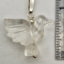 Load image into Gallery viewer, Quartz Dove Pendant Necklace | Semi Precious Stone Jewelry | Silver | 1 1/8&quot; | - PremiumBead Alternate Image 6
