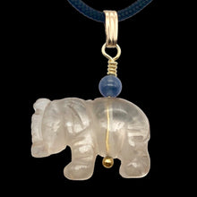 Load image into Gallery viewer, Smoky Quartz Carved Elephant 14Kgf Pendant |20x16x9mm (Elephant) 4mm (Bail ) |
