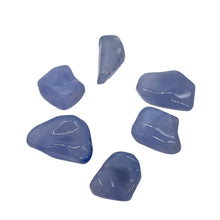 Load image into Gallery viewer, Chalcedony Nuggets | 48g | 32x21x12 to 21x20x11mm | Blue | 6 Pendant Beads |
