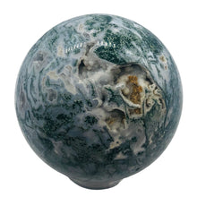 Load image into Gallery viewer, Moss Agate Scry Sphere Round | 3&quot; | Green/White | 1 Sphere |
