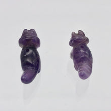Load image into Gallery viewer, Dinosaur 2 Carved Amethyst Triceratops Beads | 22x11x7.5mm | Purple - PremiumBead Alternate Image 6
