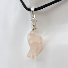 Load image into Gallery viewer, On the Wings of Angels Rose Quartz Sterling Silver 1.5&quot; Long Pendant 509284RQS - PremiumBead Primary Image 1
