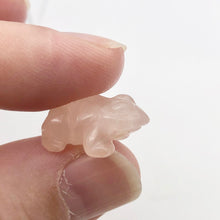 Load image into Gallery viewer, Rose Quartz 2 Hand Carved Frog Beads | 20.5x19x9.5mm | Pink - PremiumBead Alternate Image 2
