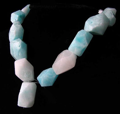 870cts Hemimorphite Faceted Nugget Bead Strand 110390F - PremiumBead Primary Image 1