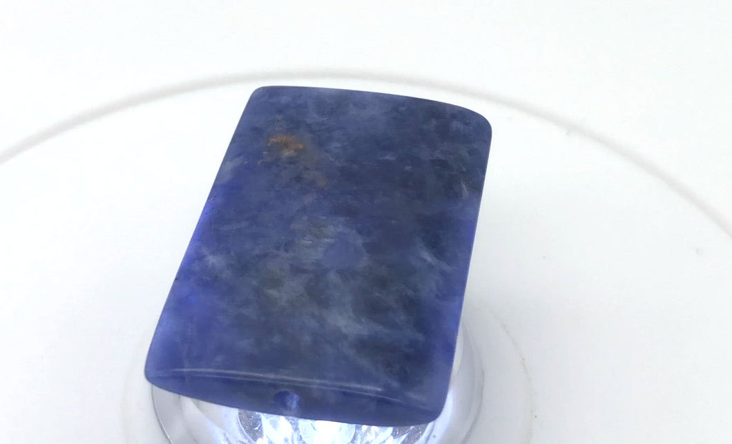 Natural Sodalite Pendant Beads | 38x25mm | Blue | Rectangle | 2 beads |