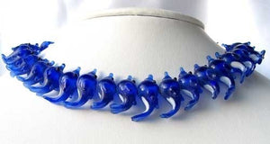 5 Hand Made Glass Lampwork Blue Dolphin Beads 9497 - PremiumBead Alternate Image 2