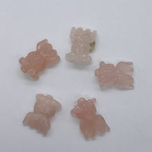 Load image into Gallery viewer, Swim 2 Carved Rose Quartz Goldfish Beads | 20x14x8mm | Pink
