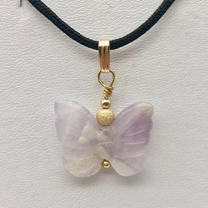 Flutter Carved Light Purple Amethyst Butterfly 14K Gold Filled Pendant 509256AMG - PremiumBead Alternate Image 5