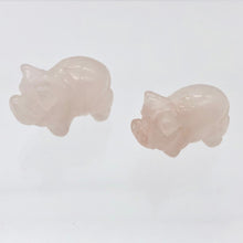 Load image into Gallery viewer, Hand Carved Pink Rose Quartz PIGGY Figurine | 21x13x9.5mm | Pink - PremiumBead Alternate Image 9
