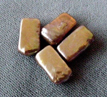 Load image into Gallery viewer, 4 Burning Bronze Rectangle Coin FW Pearls 4460 - PremiumBead Primary Image 1
